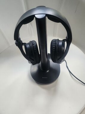 Sony WH-RF400 Black Wireless Stereo Headphones with Stand